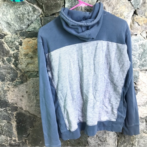 Hurley Gray & Black cotton polyester hoodie with draw cord size Medium - Picture 2 of 14